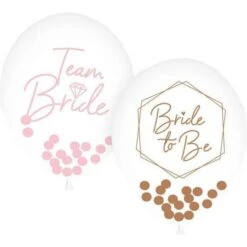 Amscan 9909906 Team Bride Hen Party Confetti 11" Latex Balloons 6 Pack