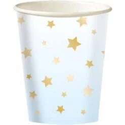 Amscan 9910301 9910301-Blue 1st Birthday Paper Party Cups-8 Pack, Blue