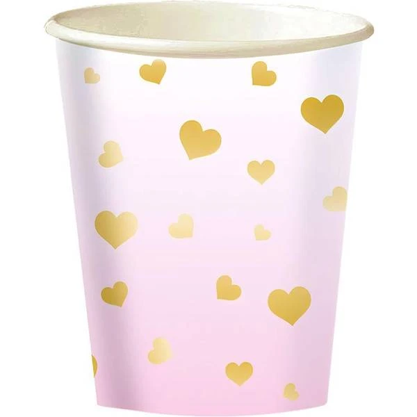 Amscan 9910309 9910309-Pink 1st Birthday Paper Cups-8 Pack, Pink 1 Amscan 9910309 9910309-Pink 1st Birthday Paper Cups-8 Pack, Pink