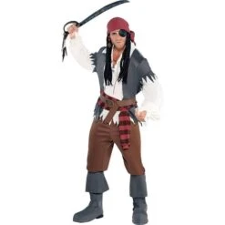 Amscan Adults Captain Castaway Pirate Costume