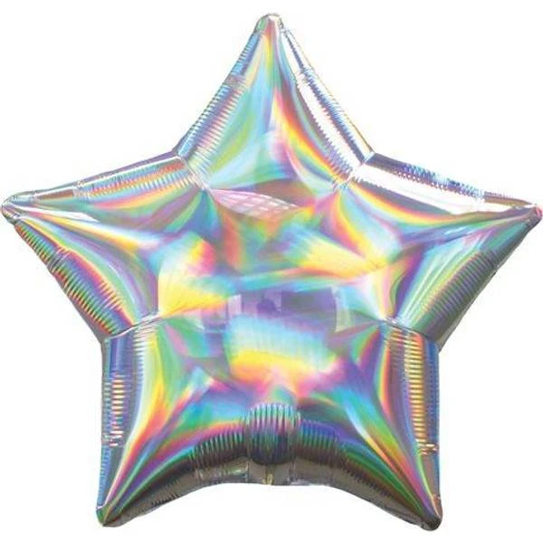 Amscan Anagram 3927001 Silver Iridescent Foil Star Balloon 18 Inch 1 Amscan Anagram 3927001 Silver Iridescent Foil Star Balloon 18 Inch