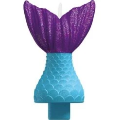 Amscan Anniversary House Glitter Mermaid Tail Pick Candles