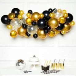 Amscan Ballonggirlang Kit Svart Och Guld