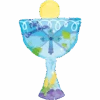 Amscan Blue 1st Communion Chalice Cup Supershape Balloon