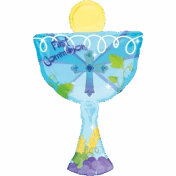 Amscan Blue 1st Communion Chalice Cup Supershape Balloon