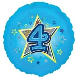 Amscan Blue Stars 4 Holographic Foil Balloon