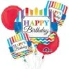 Amscan Bright Happy Birthday Foil Bouquet Balloons