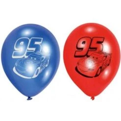 Amscan Cars Balloons Boys 23 Cm Red/blue 6 Pieces