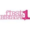 Amscan Decor Glitter Centrepiece First Birthday Girl Pink