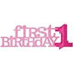 Amscan Decor Glitter Centrepiece First Birthday Girl Pink