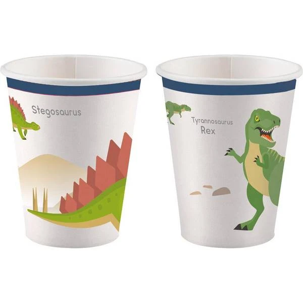 Amscan Dinosaur Papkrus (8 Stk. 250ml 1 Amscan Dinosaur Papkrus (8 Stk. 250ml