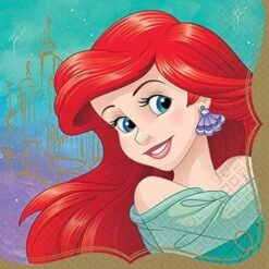 Amscan Disney Princess Once Upon A Time Ariel Lunch Napkins (16ct)