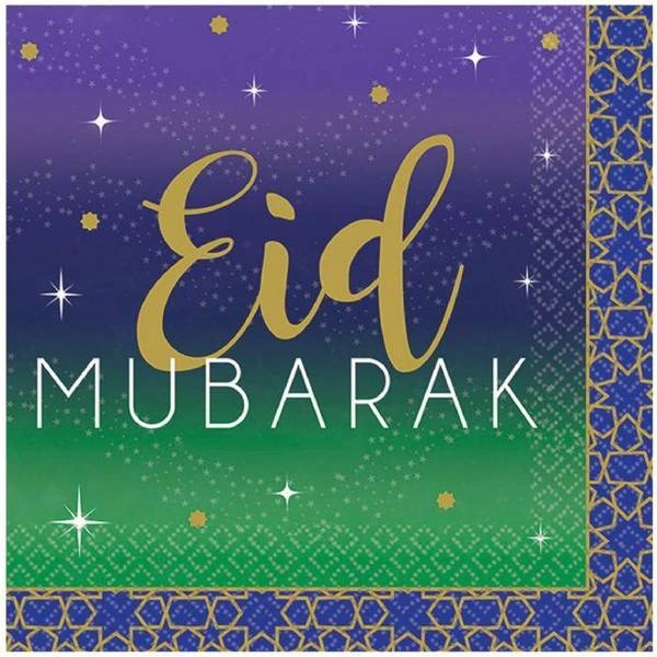 Amscan Eid 2-Ply Beverage Napkins 25cm 16 Pcs 1 Amscan Eid 2-Ply Beverage Napkins 25cm 16 Pcs