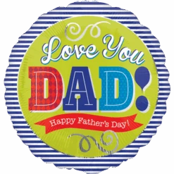 Amscan Fathers Day Love You Standard Balloon