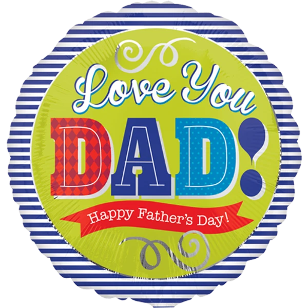 Amscan Fathers Day Love You Standard Balloon 1 Amscan Fathers Day Love You Standard Balloon