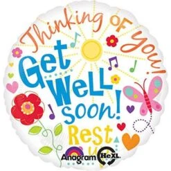 Amscan Foil Ballon Get Well Messages