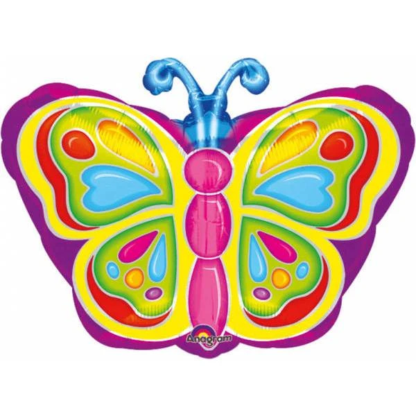 Amscan Foil Ballon Junior Shape Bright Butterfly 1 Amscan Foil Ballon Junior Shape Bright Butterfly