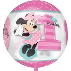 Amscan Foil Ballon Minnie 1st Birthday Orbz -Amscan Amscan Foil Ballon Minnie 1st Birthday Orbz 3