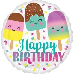 Amscan Foil Ballon Standard Happy Ice Cream Birthday