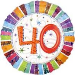 Amscan Foil Ballon Standard Radiant Birthday 40