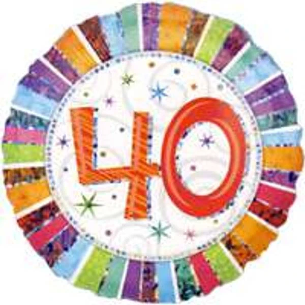 Amscan Foil Ballon Standard Radiant Birthday 40 1 Amscan Foil Ballon Standard Radiant Birthday 40