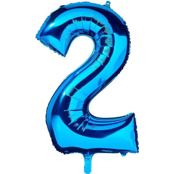 Amscan Foil Ballon SuperShape Number 2 Blue 1 Amscan Foil Ballon SuperShape Number 2 Blue