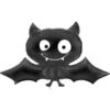 Amscan Foil Balloon Halloween Black Bat Mini Shape Black