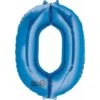 Amscan Foil Balloon SuperShape Number 0 Blue