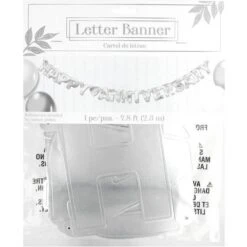Amscan Foil Letter Banner Anniversary Silver