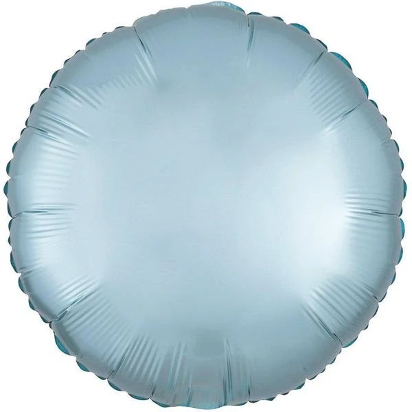 Amscan Folieballong Rund Satin Pastellblå 1 Amscan Folieballong Rund Satin Pastellblå