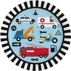 Amscan Fordonstema Tallrikar 8-pack