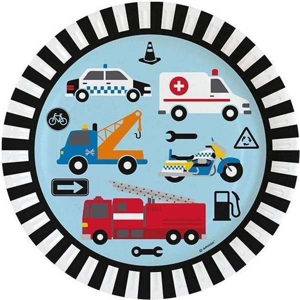 Amscan Fordonstema Tallrikar 8-pack 1 Amscan Fordonstema Tallrikar 8-pack