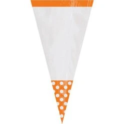 Amscan Gift Bag White/Orange 10-pack