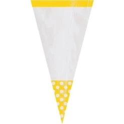 Amscan Gift Bag White/Yellow 10-pack