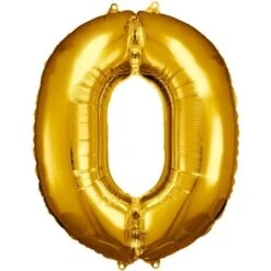 Amscan Gold Large Number Balloon 0