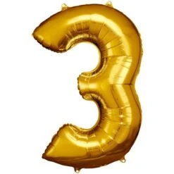 Amscan Gold Large Number Balloon 3