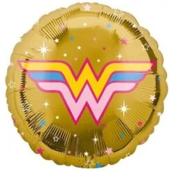 Amscan Gold Wonder Woman Standard Balloon