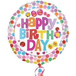 Amscan Happy Birthday Floral Foil Balloon