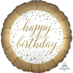 Amscan Happy Birthday Pastel Confetti Foil Balloon, None