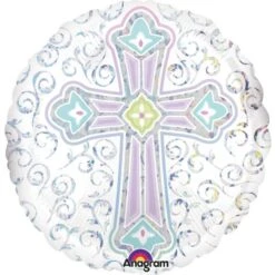 Amscan Holographic Cross Standard Balloon