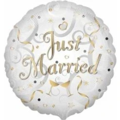 Amscan Just Married Circle Foil Balloon HS40