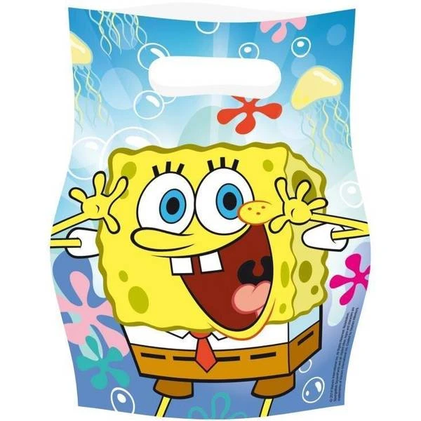 Amscan Kalaspåsar SvampBob Fyrkant 6-pack 1 Amscan Kalaspåsar SvampBob Fyrkant 6-pack