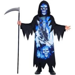 Amscan Kids Neon Reaper Halloween Fancy Dress Costume