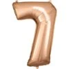 Amscan Large Rose Gold Number Balloon 7