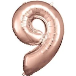 Amscan Large Rose Gold Number Balloon 9