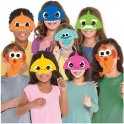 Amscan Masks Baby Shark 8-pack