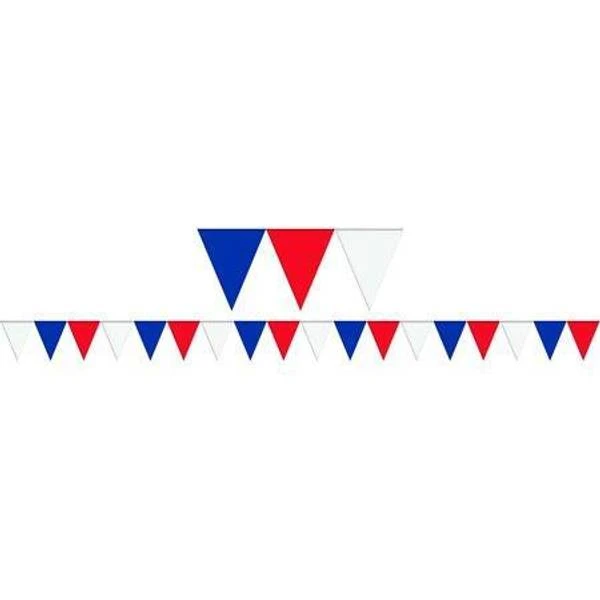 Amscan Outdoor Pennant Banner, 18" X 120' Red/White/Blue 1 Amscan Outdoor Pennant Banner, 18" X 120' Red/White/Blue