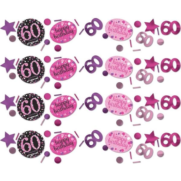 Amscan Over The Hill Pink Sparkling Celebration 60th Birthday Confetti Value Pack (3 Types) 1 Amscan Over The Hill Pink Sparkling Celebration 60th Birthday Confetti Value Pack (3 Types)