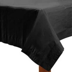 Amscan Paper Table Covers Black Disposable Dinnerware