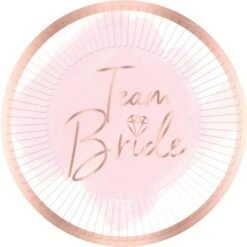 Amscan Papptallrikar Team Bride